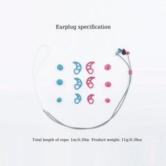Silicone Diving Earplugs with Rope Waterproof Earplugs