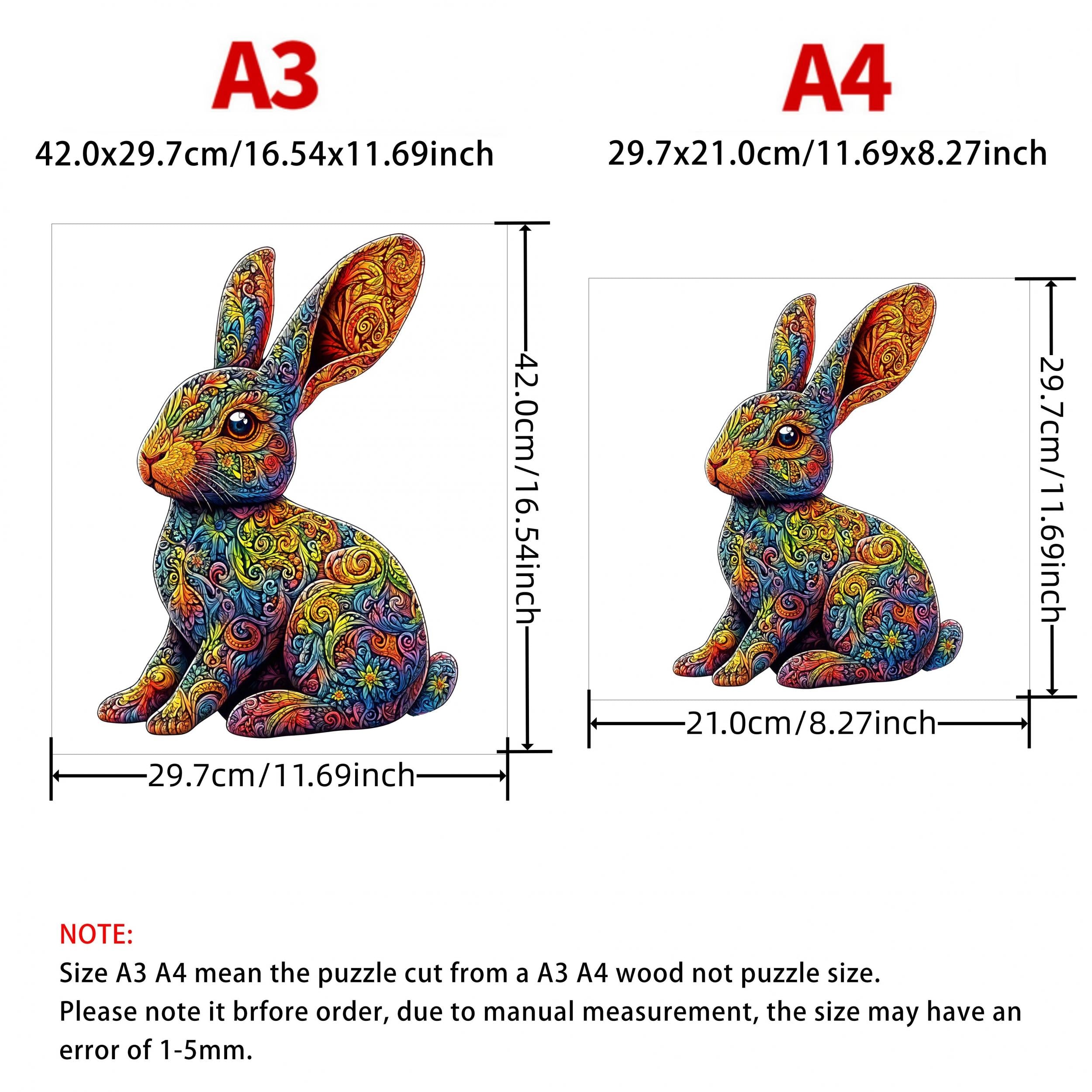 Colorful Rabbit Puzzle 3D Animal Jigsaw 5A Challenge Level Brain Teaser
