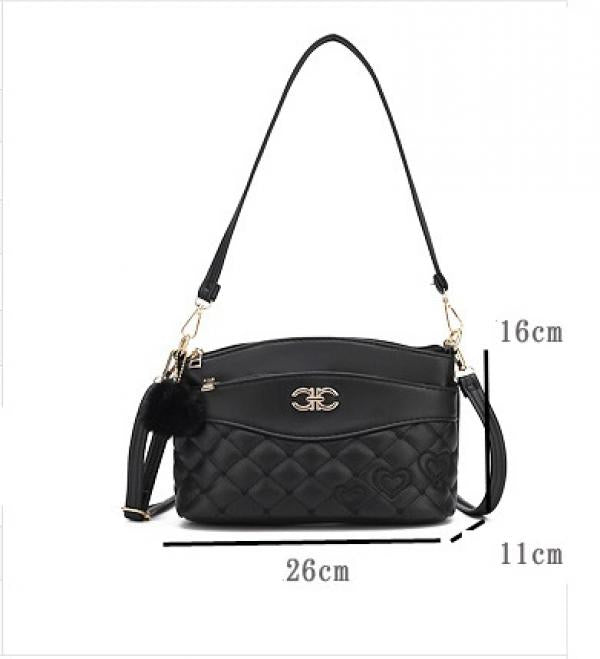 Ladies Flower Handbag Underarm Shoulder Bag Soft Leather Purse
