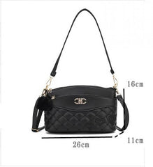 Ladies Flower Handbag Underarm Shoulder Bag Soft Leather Purse