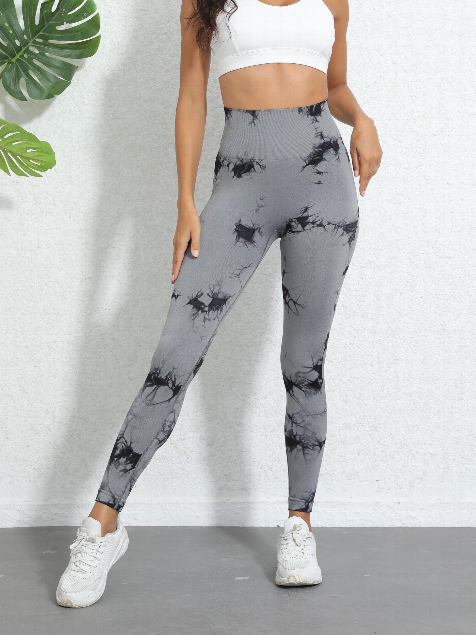 Tie Dye Seamless Fitness Leggings High Waist Yoga Pants