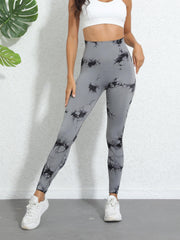 Tie Dye Seamless Fitness Leggings High Waist Yoga Pants