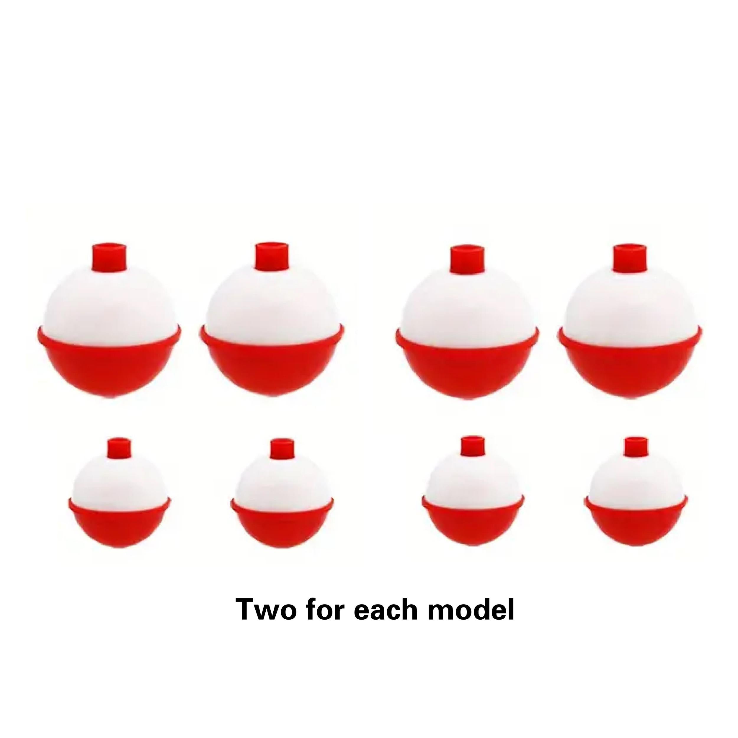 16pcs Hard Fishing Float ABS Fishing Bobbers Push Button Round Floats