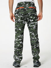 Men's Camo Zipper Pocket Pants Thermal Windproof Waterproof Trousers