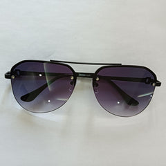 Men's Classic Double Beam Sunglasses Half Rim Sports Glasses