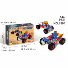 2-in-1 Assembled Cars Set with Spring Loaded Escape Truck & Beach Car