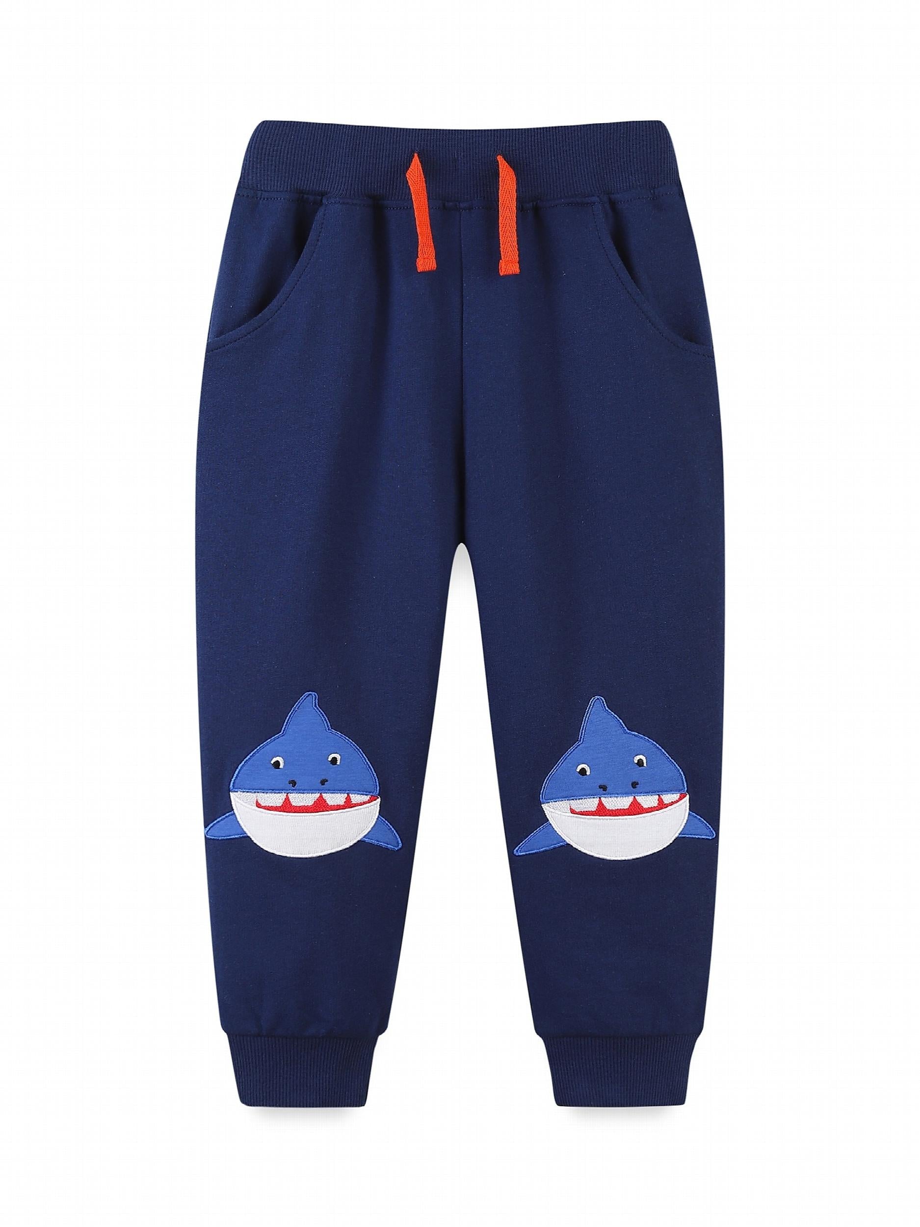 Boys Shark Embroidered Long Pants Spring/Autumn Kids Clothing