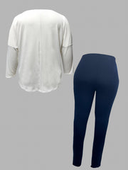 Anchor Print Top & Leggings Set