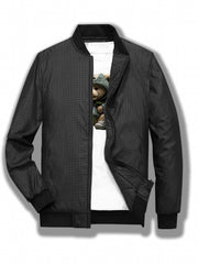 Men's All Over Print Winter Jacket Zip Up Cotton Padded for Fall Winter