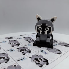126pcs Creative Animal Series Building Blocks Raccoon Game Toy