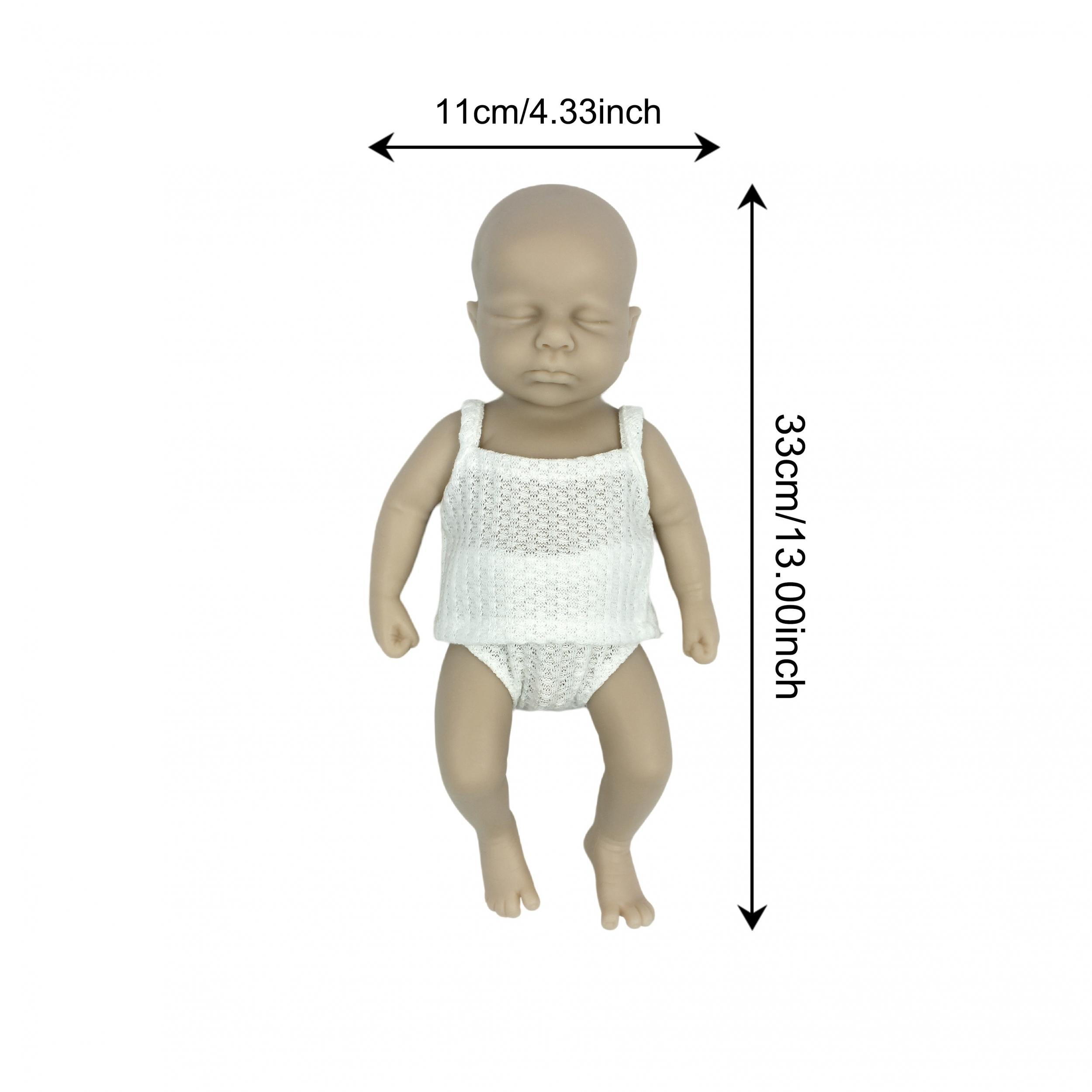 13" Soft Silicone Reborn Dolls Unpainted Full Body Realistic Newborn Doll