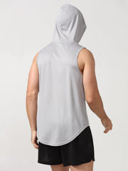 Breathable Men's Hooded Sleeveless Vest for Running