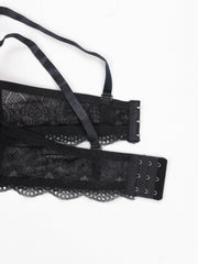 Lace Push Up Bra with Bow Tie - Women's Lingerie