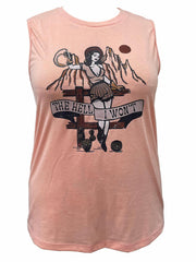 Cartoon Print Tank Top Crew Neck Medium Stretch