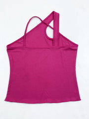 Sexy Asymmetrical Criss Cross Sleeveless Top