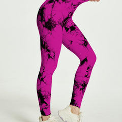 Tie Dye Slimming Yoga Leggings High Stretch Fitness Trousers