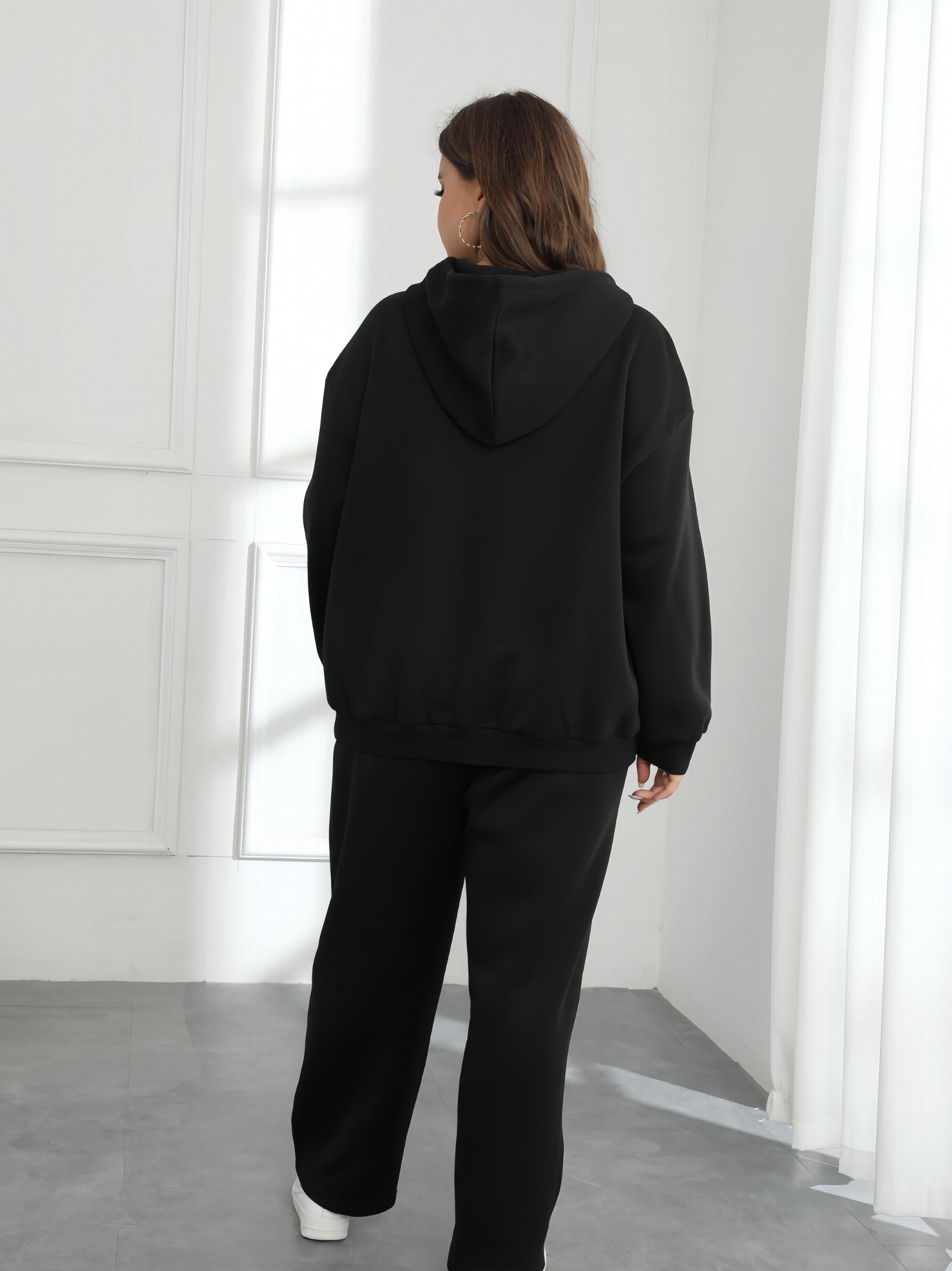 Women's Plus Hooded Sweatshirt & Pants Set