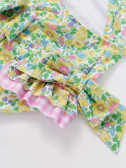 Floral Pattern Girl's Swimsuit Tankini for Beach Vacation