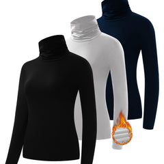 3pcs Thermal High Neck Top Women's Activewear