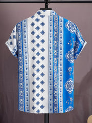 Boho Print Men's Shirt - Resort Fashion Top