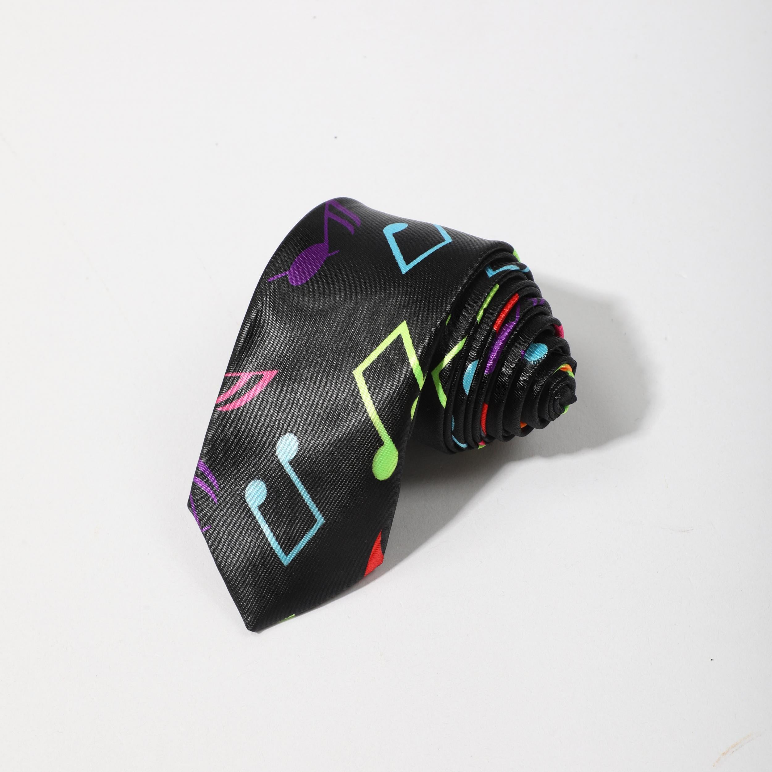 College Style Hip hop Musical Note Necktie