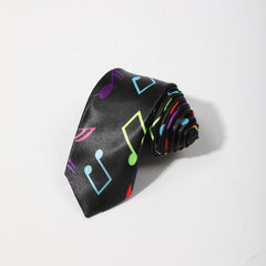 College Style Hip hop Musical Note Necktie
