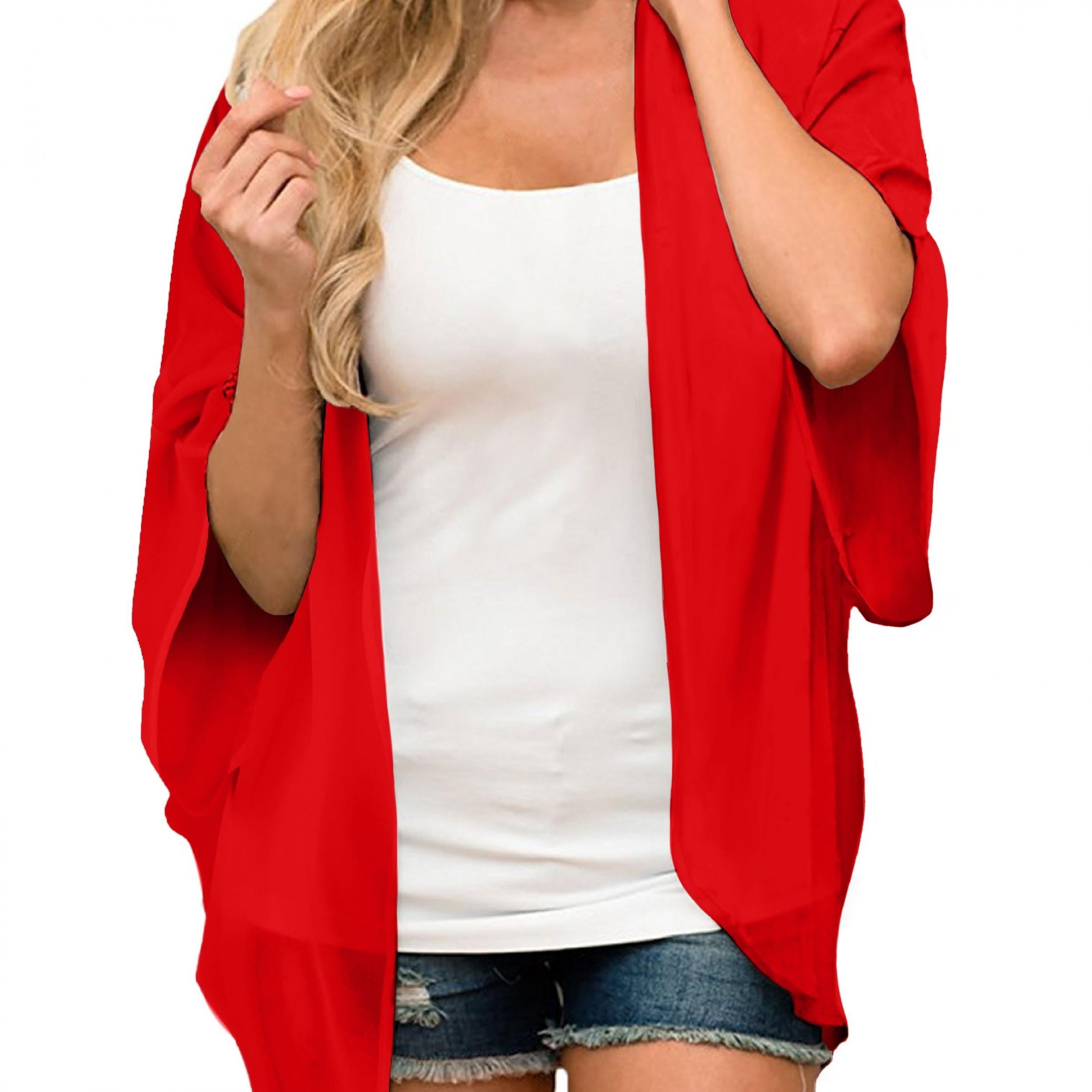 Sheer V Neck Chiffon Blouse Women's Swimwear & Clothing