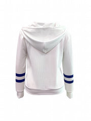 Anchor Print Button Hoodie Long Sleeve Sweatshirt