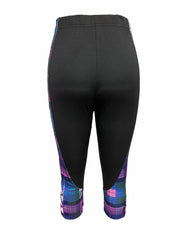 Plaid Cropped Leggings High Waist Casual Leggings Women's Clothing