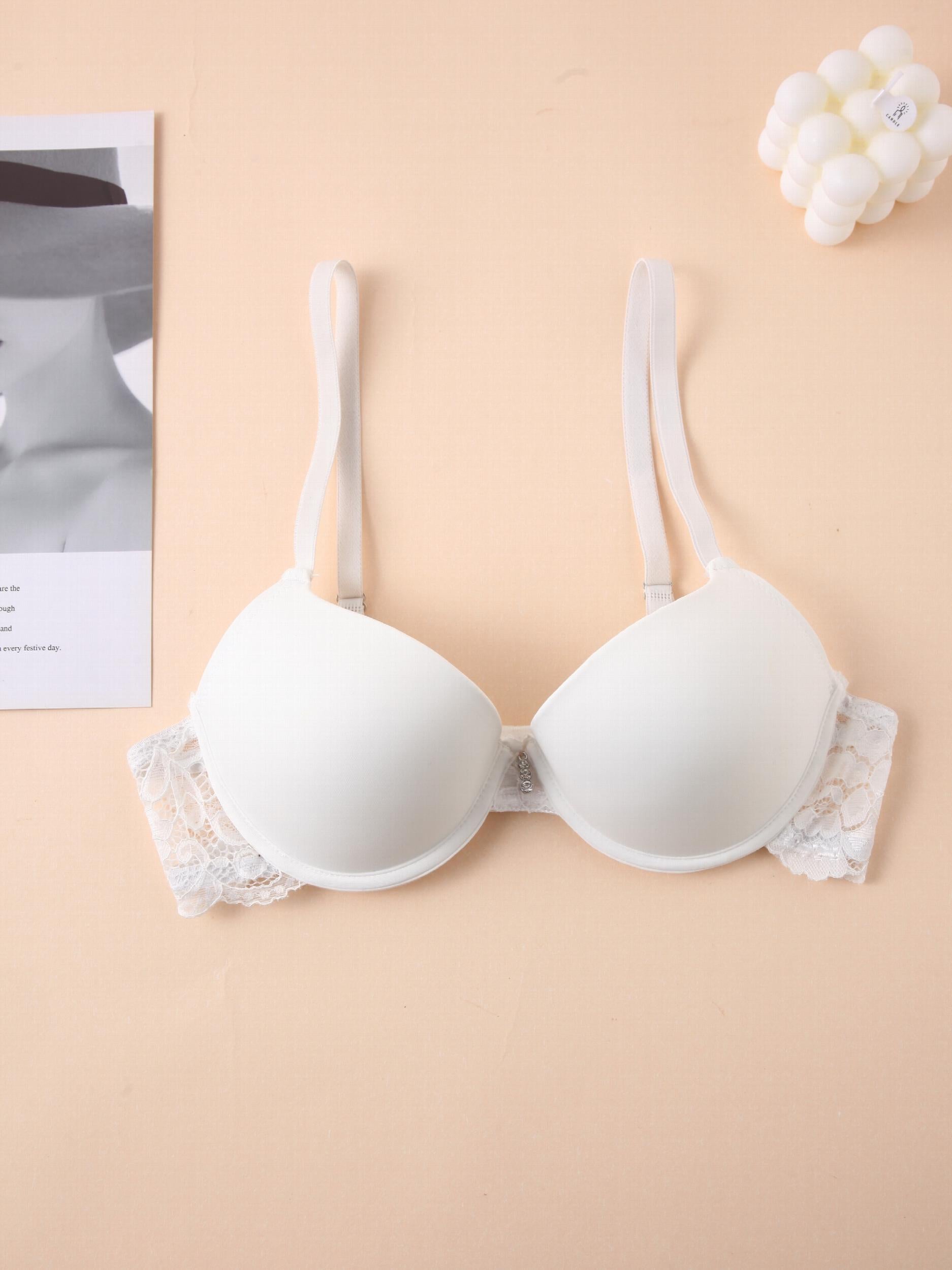 Wireless Push Up Bra Lace Splicing Soft Comfortable Women Lingerie