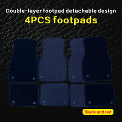 4pcs Universal Waterproof Car Foot Pads & Full Set Car Carpet