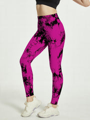 Tie Dye Seamless Sports Leggings High Stretch Yoga Pants