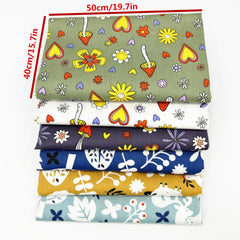 6pcs Cotton Plant Twill Bed Sheets Quilt Cover DIY Doll Patch