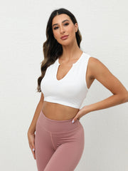 Women's V-neck Crop Tank Top Yoga Bra