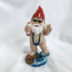 Funny Garden Swimming Ring Gnome Resin Statue Indoor Home Decor Crafts