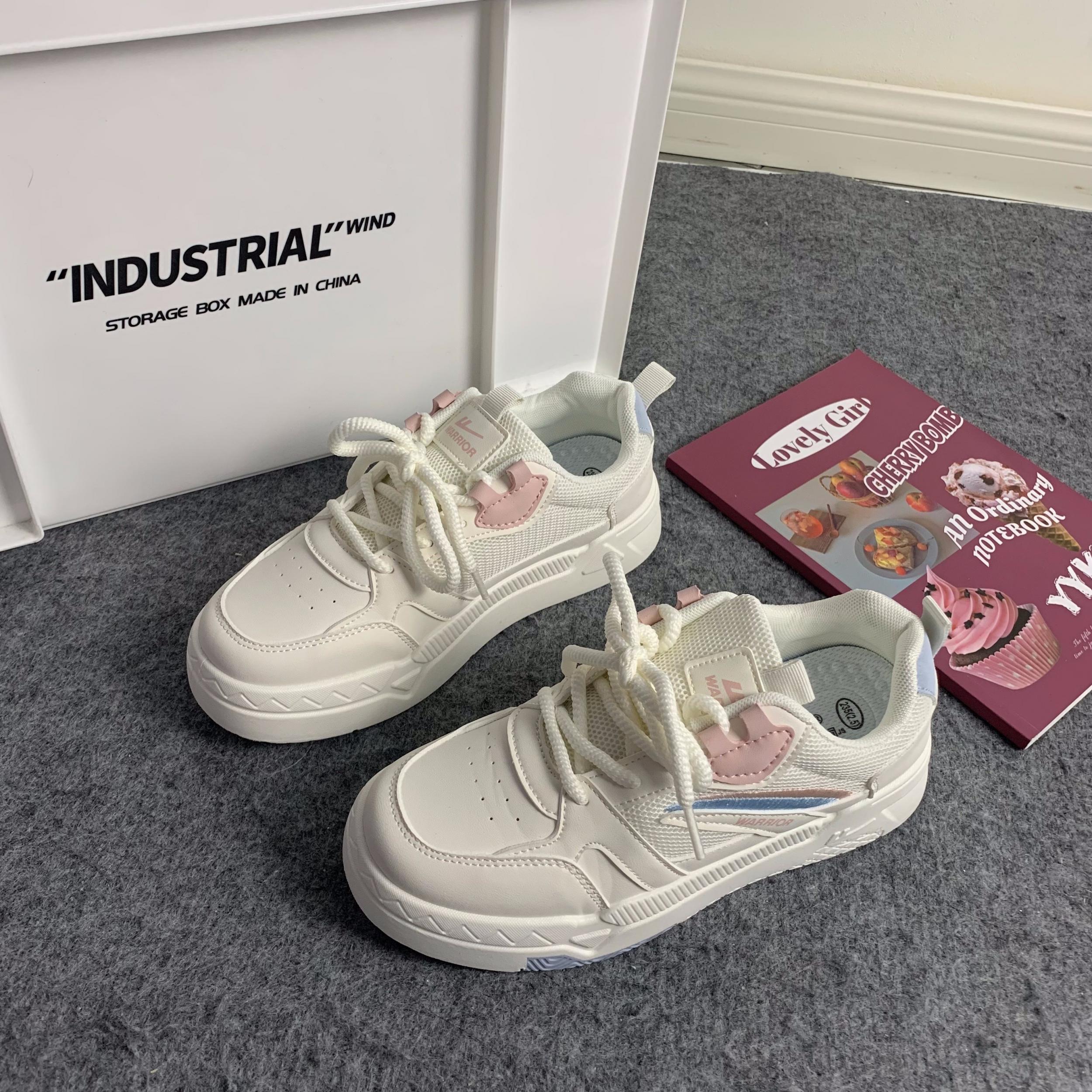 Women's Lace up Mesh Skate Shoes Low Outdoor Flatform Lightweight Sneakers