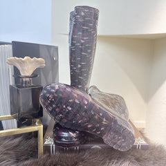 Women's Print High Top Rain Boots Waterproof & Wear-resistant