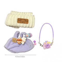 Handcrafted Crochet 3pcs Set Clothes for Labubu Doll