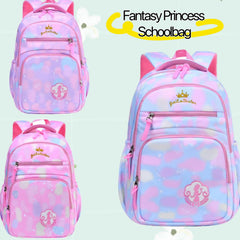 Princess School Backpack Lightweight Waterproof Large Capacity