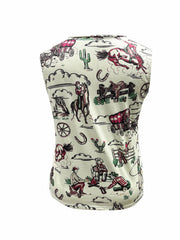 Western Style Cartoon Print Tank Top