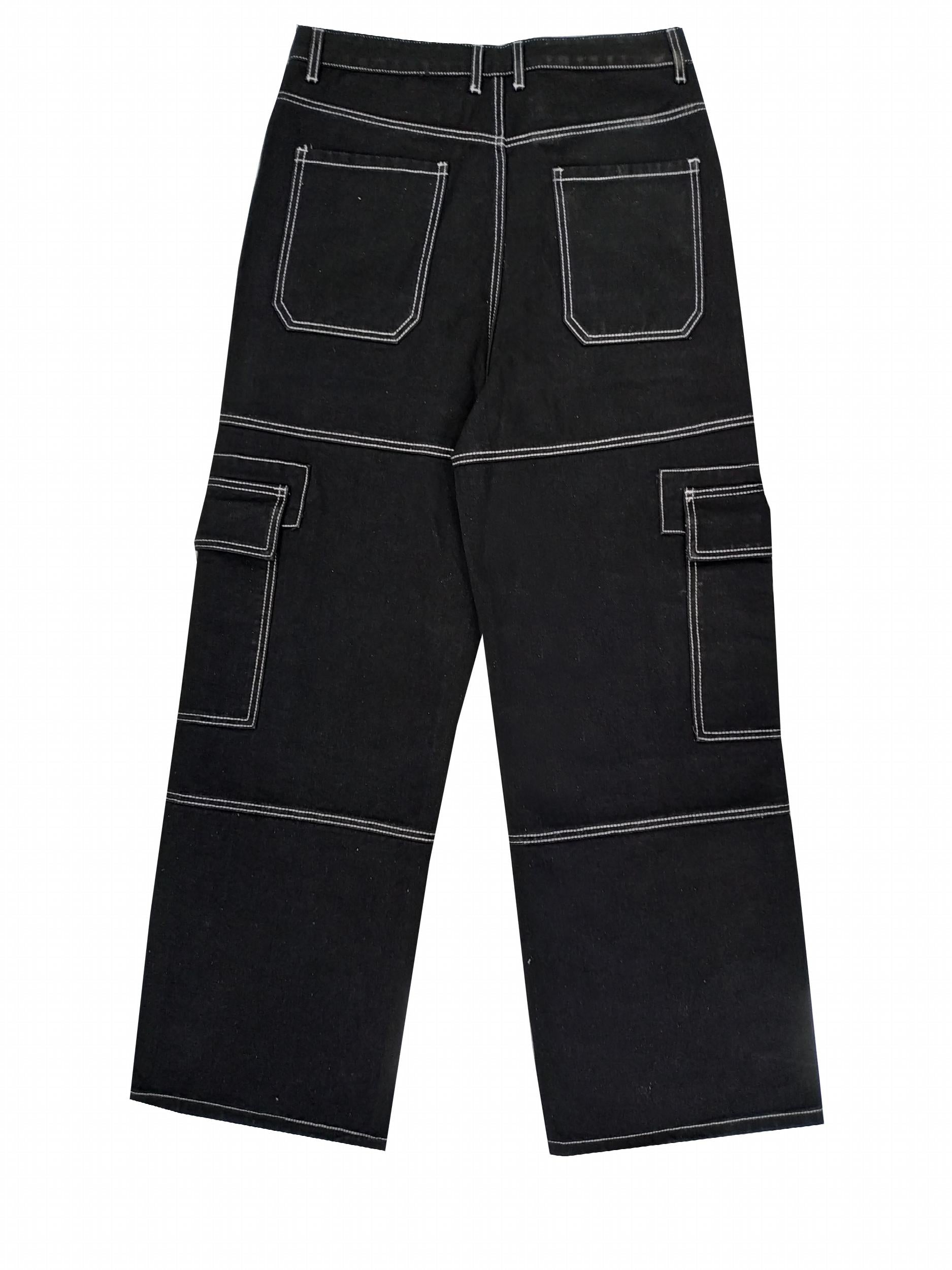 Cotton Patchwork Men's Cargo Pants Loose Baggy Casual Outdoor Work