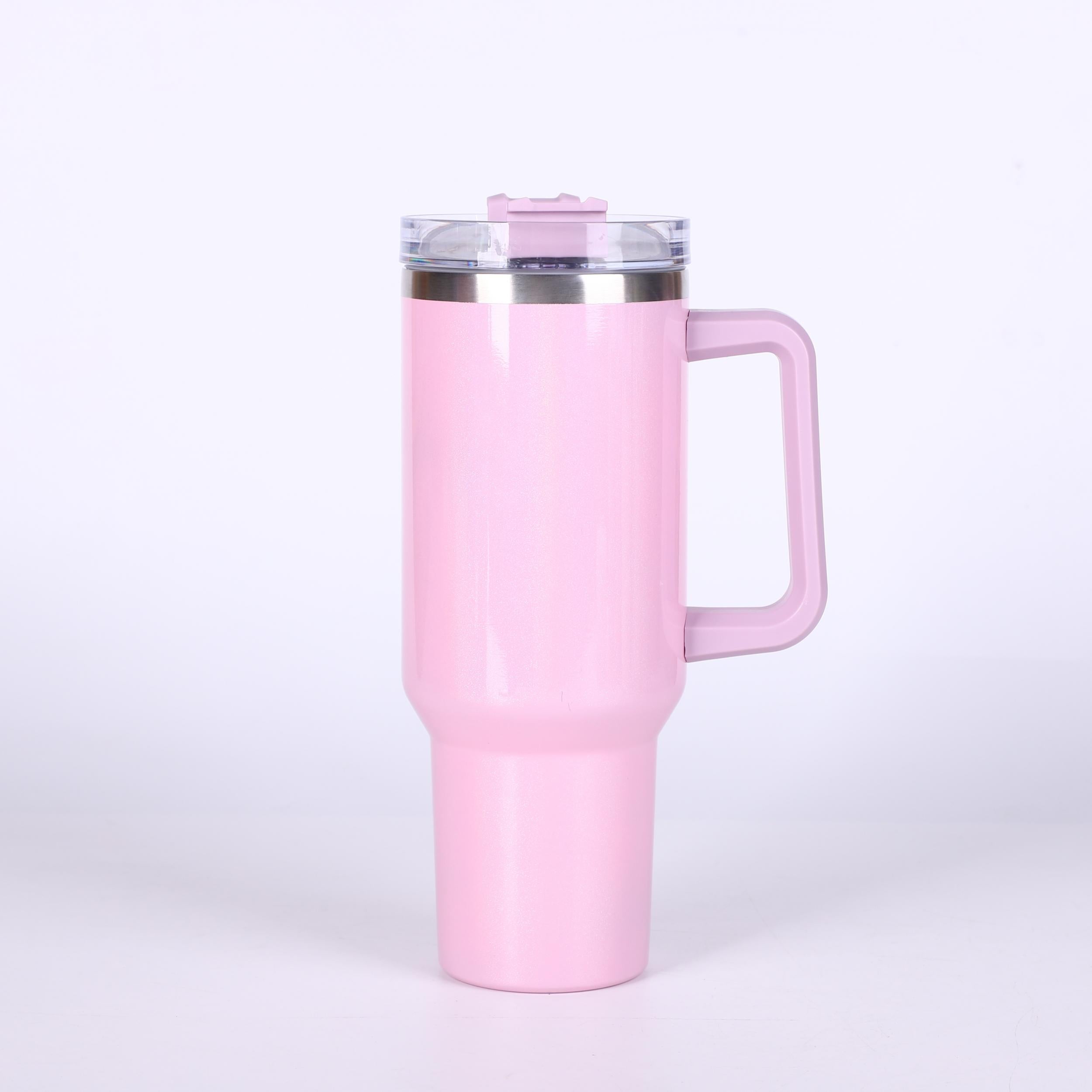 40oz Rainbow Paint Iced Tumbler Stainless Steel Insulated Cup with Handle