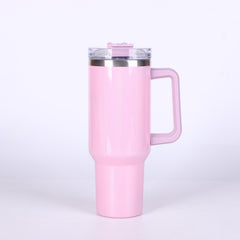 40oz Rainbow Paint Iced Tumbler Stainless Steel Insulated Cup with Handle