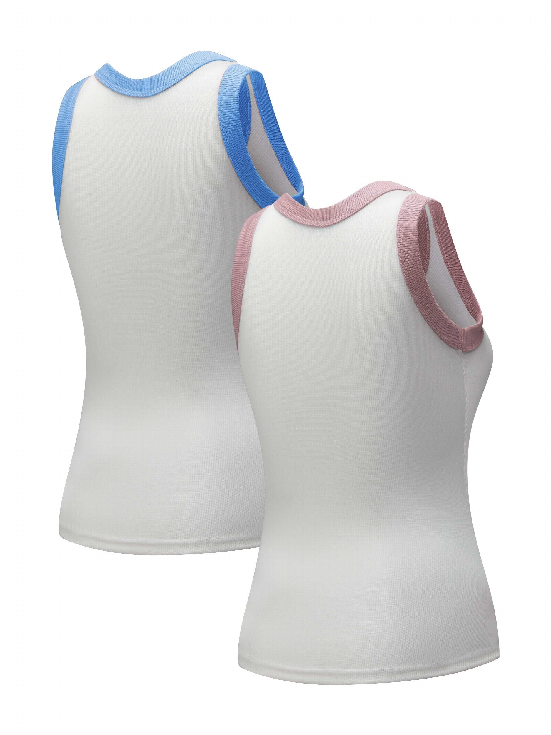 Outdoor Sports Contrast Casual Slim Sports Vest Women's Clothing