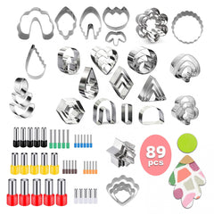 89pcs Clay Earrings Cutting Tool Jewelry DIY Making Soft Pottery
