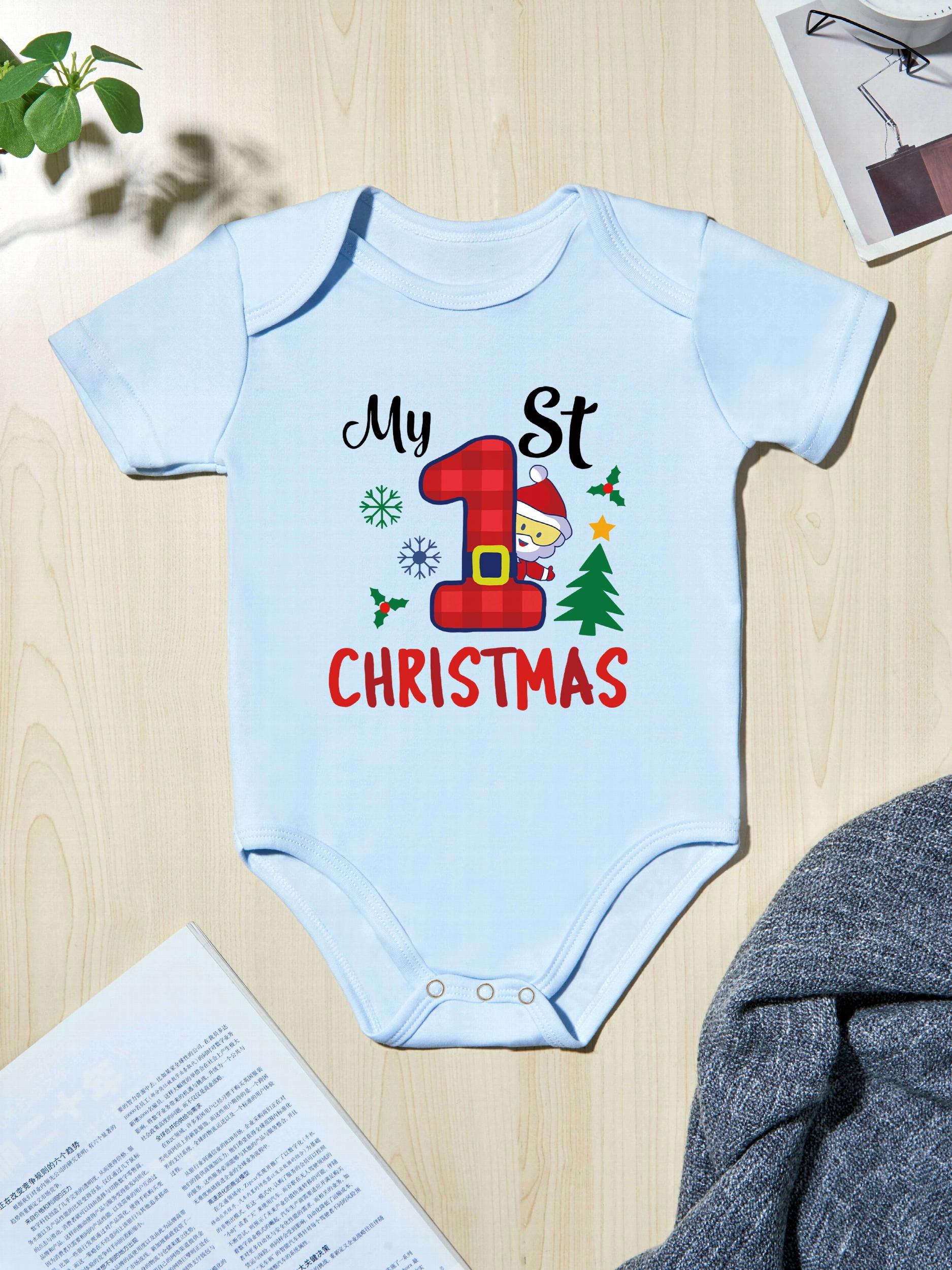 Cartoon Letter Print Short Sleeve Romper for Newborn Baby