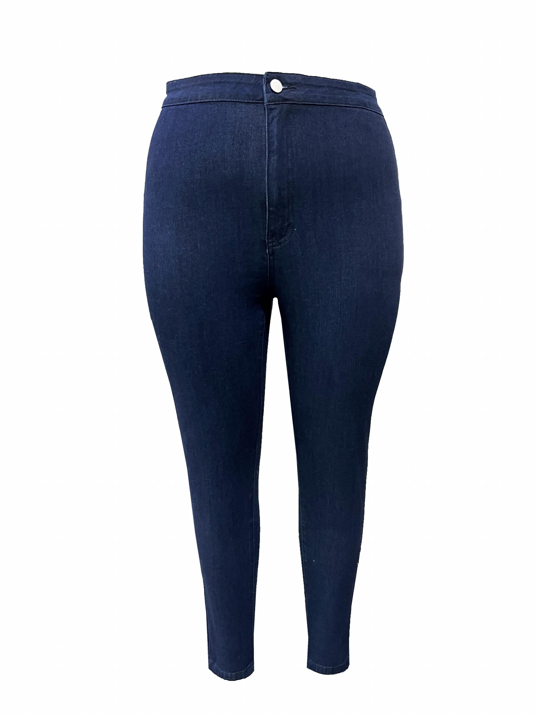 High Waist Slim Fit Work Jeans