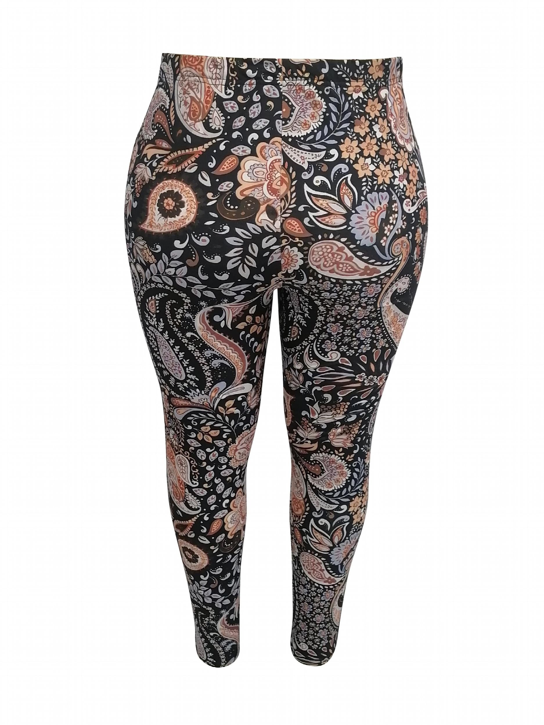 Boho Paisley Print High Rise Leggings