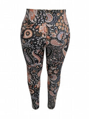 Boho Paisley Print High Rise Leggings