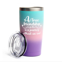20oz Stainless Steel Water Cup Straw Gradient Bottle for Sports Fitness Travel
